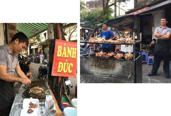 하노이에서도 치킨과 맥주는 불변의 진리. 길거리 음식의 천국이다.