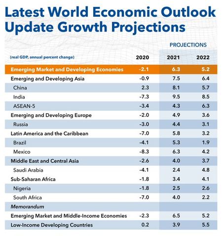 2021~2022년 세계경제전망/자료=국제통화기금(IMF)