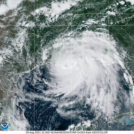 허리케이 아이다 위성 사진/사진=미국 국립허리케인센터(NHC)