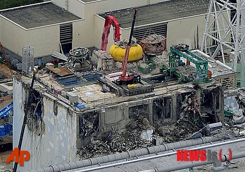 사진= 파손된 후쿠시마 원전 4호기/사진=뉴시스 제공