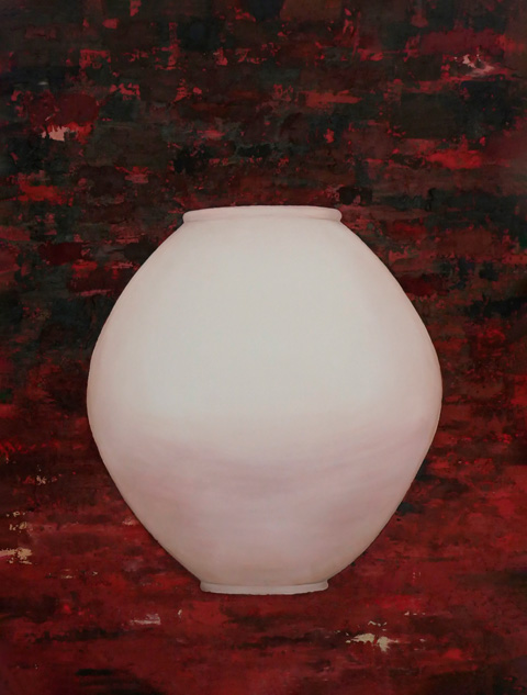  강정현, 붉게 물들이고   162 x 130cm, Oil on Canvas, 2022