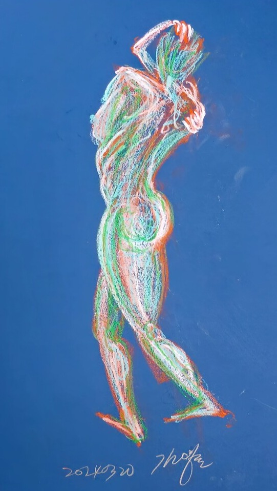 아호 골드스프링 김영춘 작가 경락혈 스케치 작품./사진=세계어린이태권도연맹 제공